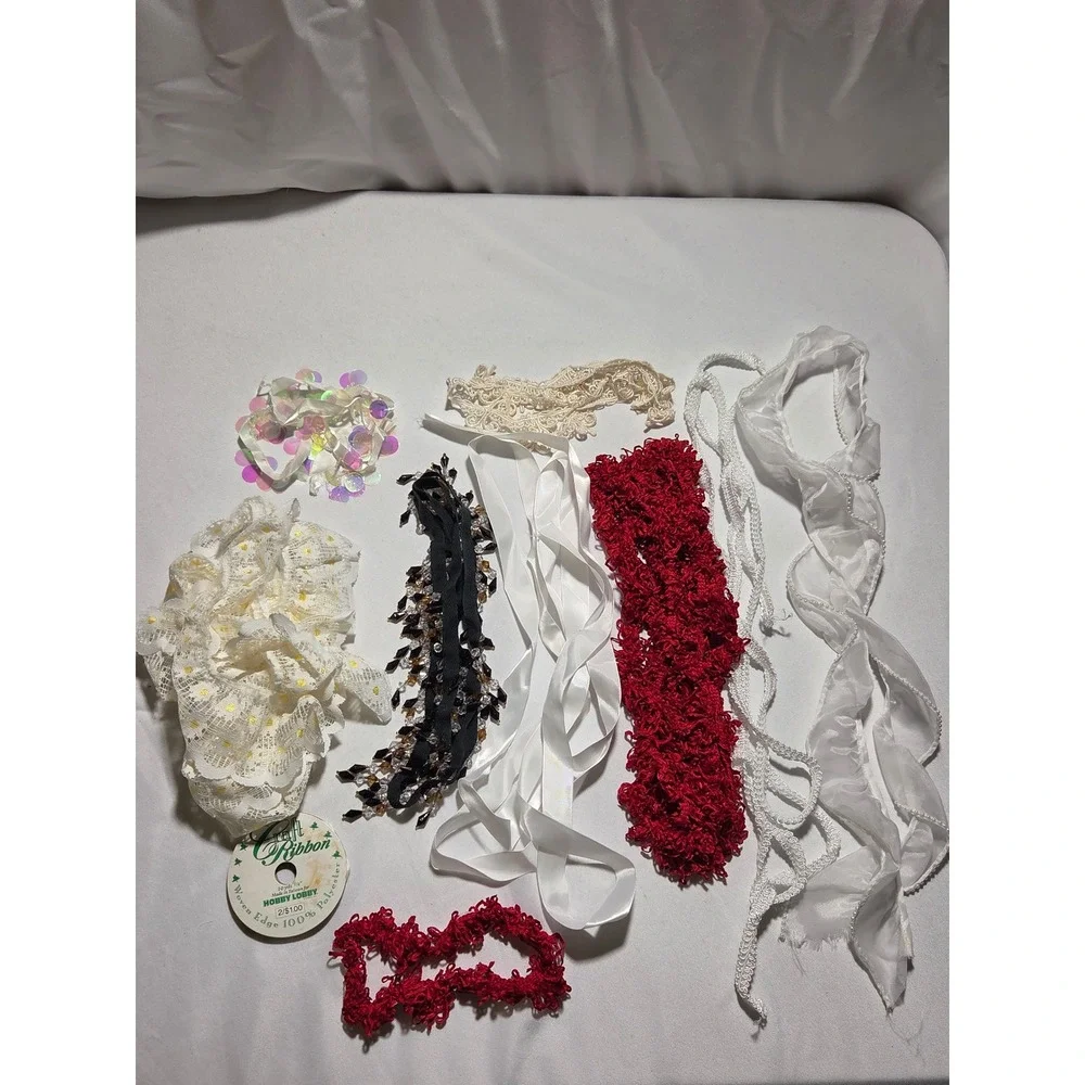 Vintage Lace Ribbon Trim Lot Antique‎ Sewing Crafting Supplies Multi Color Mixed